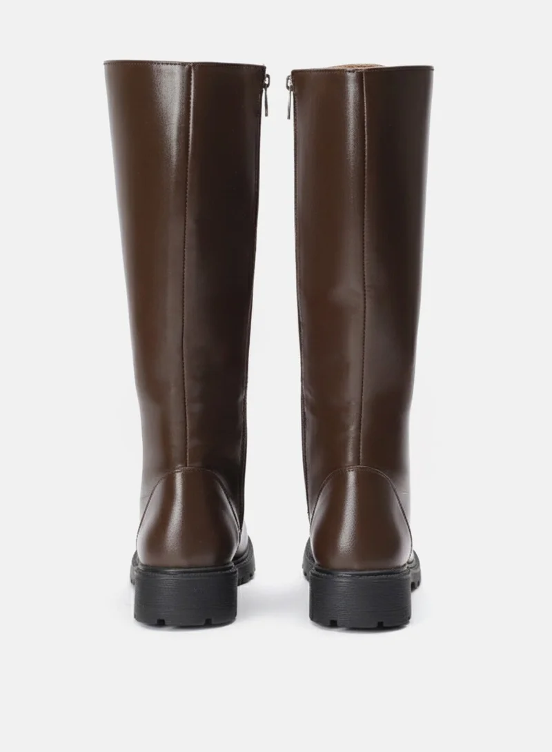ZORIWORLD Brown Zoriworld Bonnie Brown Boots 1.5'' Heel Rubber Sole for Women | Best Price UAE